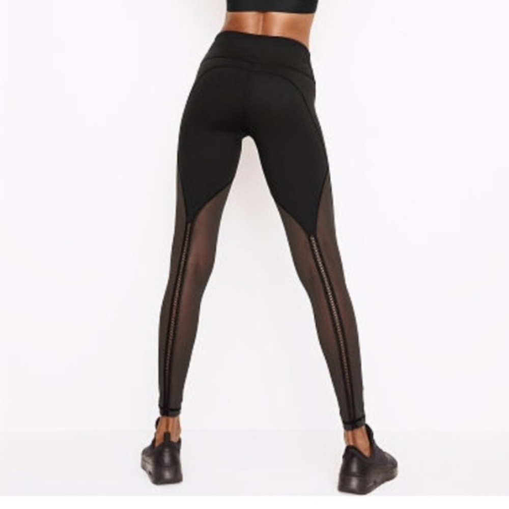 Victoria's Secret Sport Black Mesh Leggings